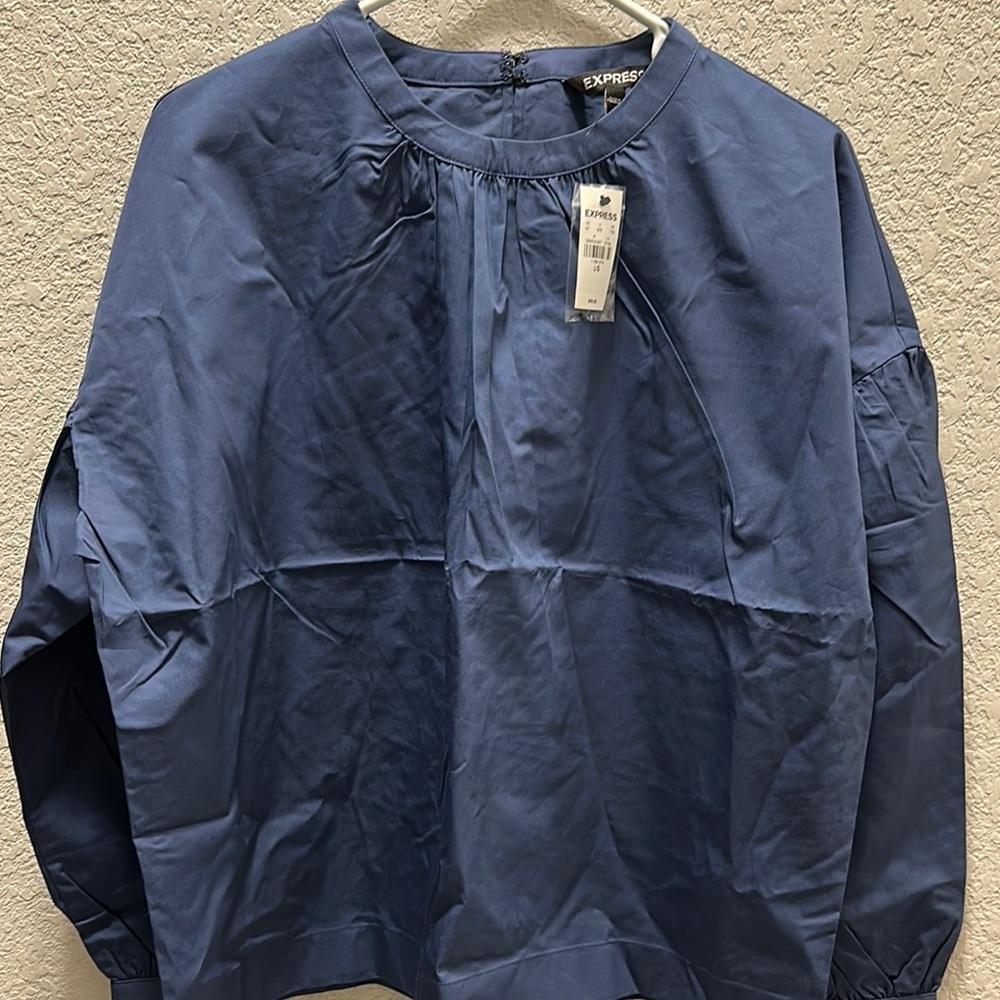 Express Blue Lightweight Shirt Jacket